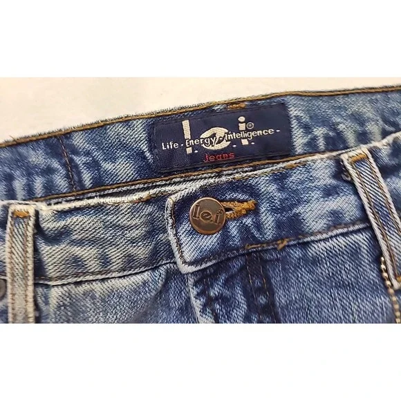 Vintage L E I jeans Sz 13 Med Wash Regular Fit‎ Flare Bottoms - Picture 3 of 12